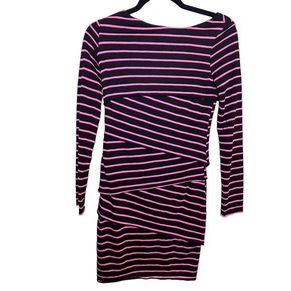 City Triangles Dresses & Skirts - City Triangles Black with Pink Stripe Bodycon Dress Women Small Barbie